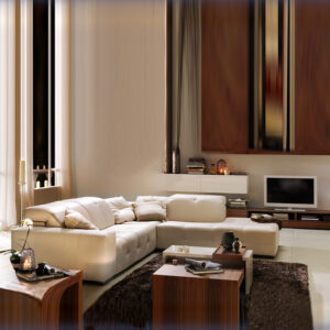 義大利Surround L型牛皮沙發│NATUZZI